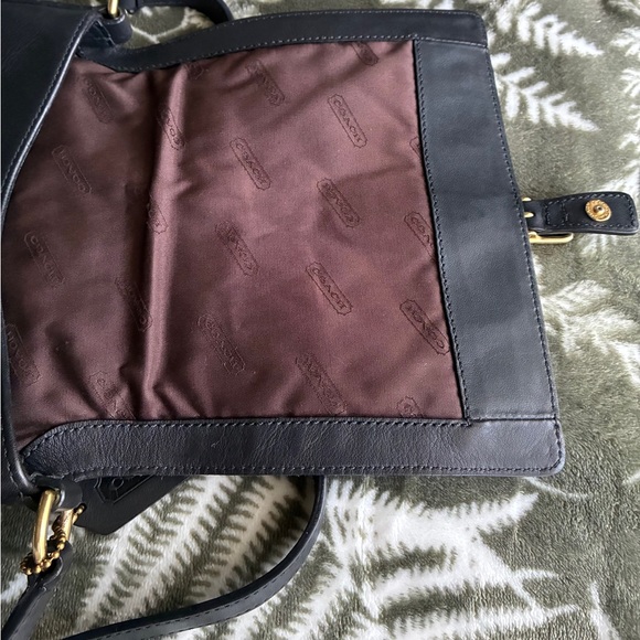 Coach Black Leather Crossbody with Gold-Tone Buckle - Picture 16 of 16